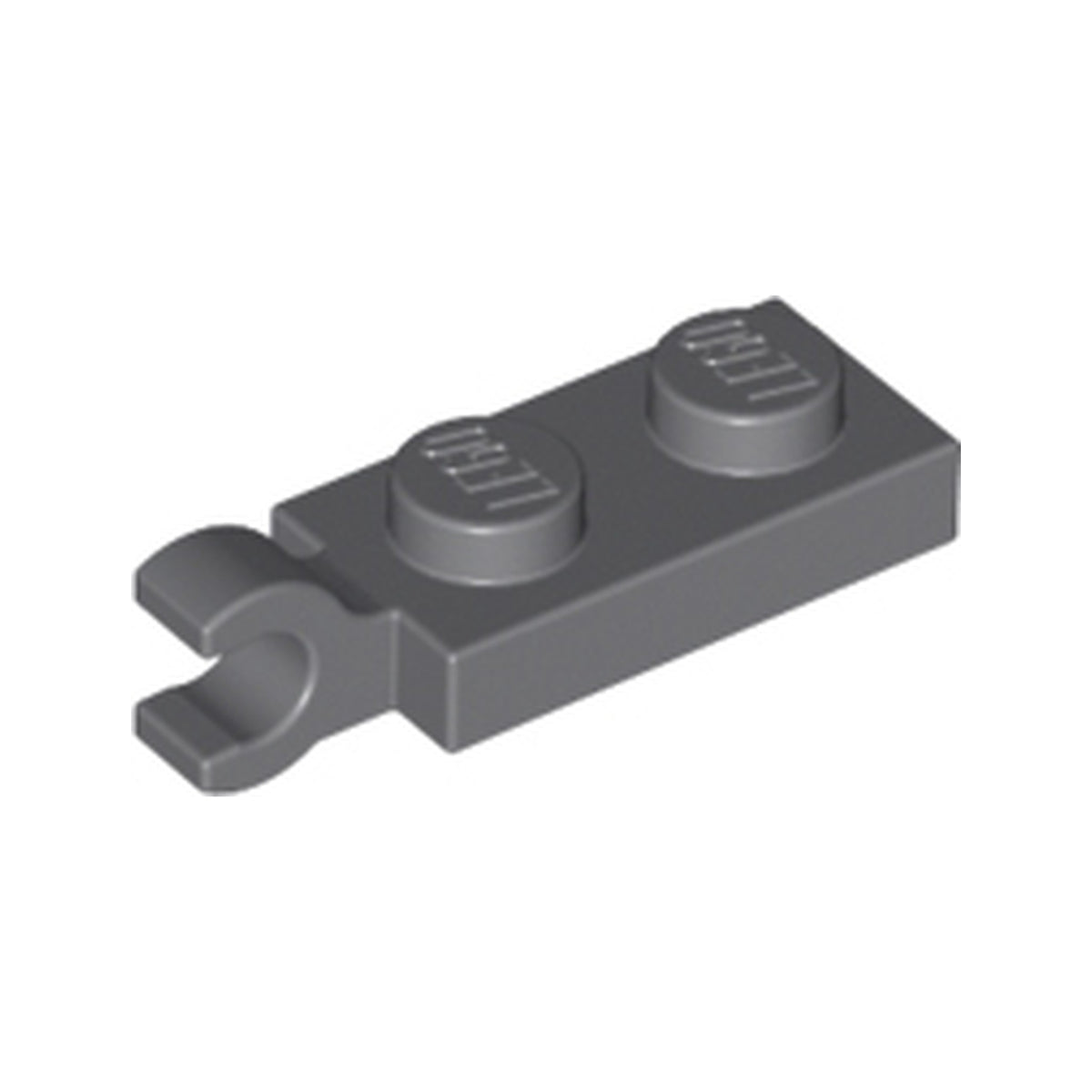 LEGO® Plate, Modified 1 x 2 with Clip on End (Horizontal Grip) 63868 dunkelgrau