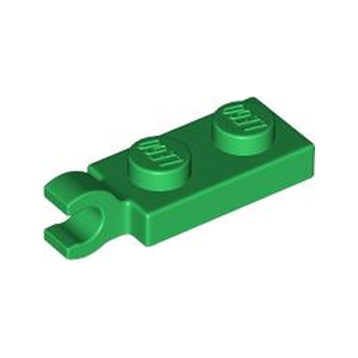 LEGO® Plate, Modified 1 x 2 with Clip on End (Horizontal Grip) 63868 grün