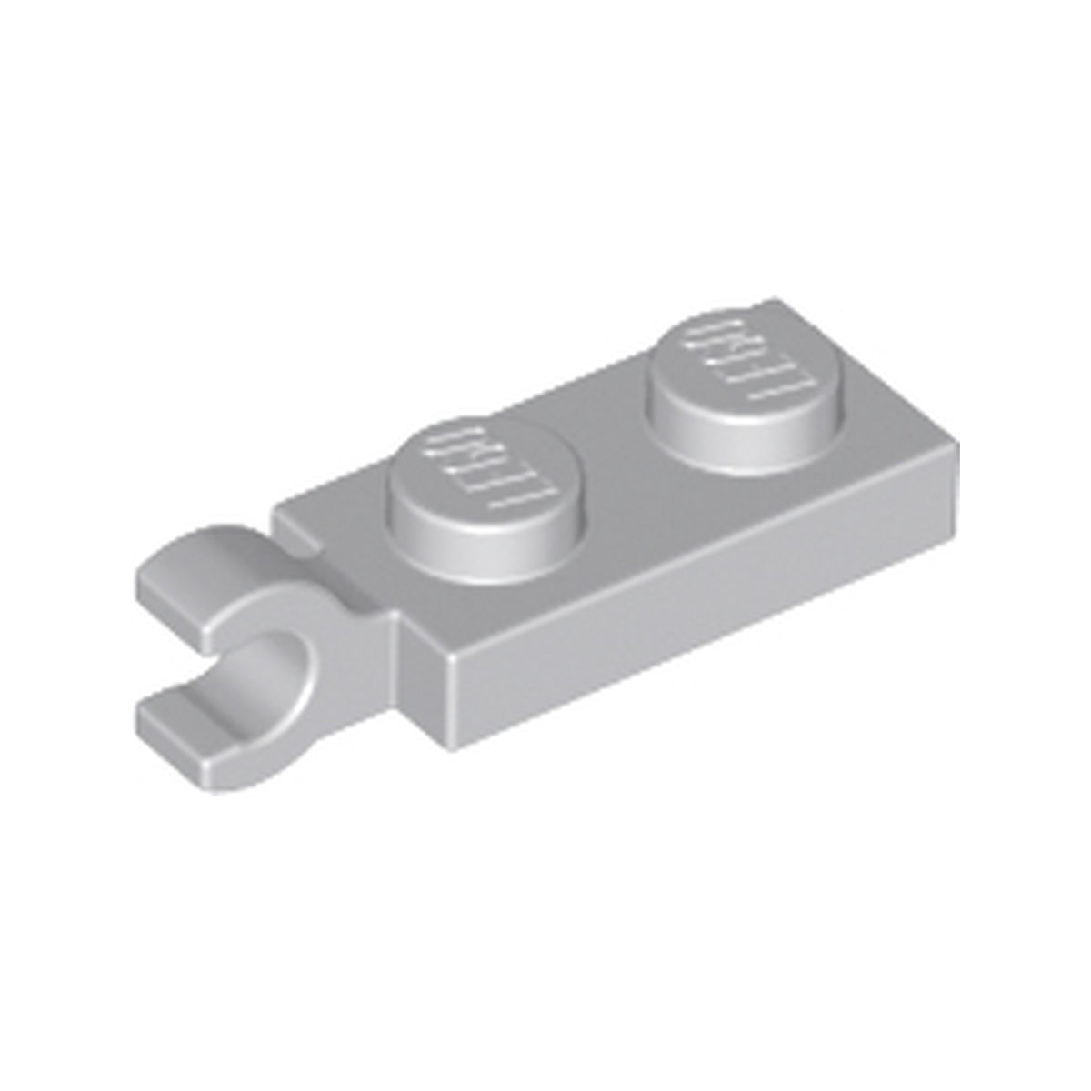 LEGO® Plate, Modified 1 x 2 with Clip on End (Horizontal Grip) 63868 hellgrau