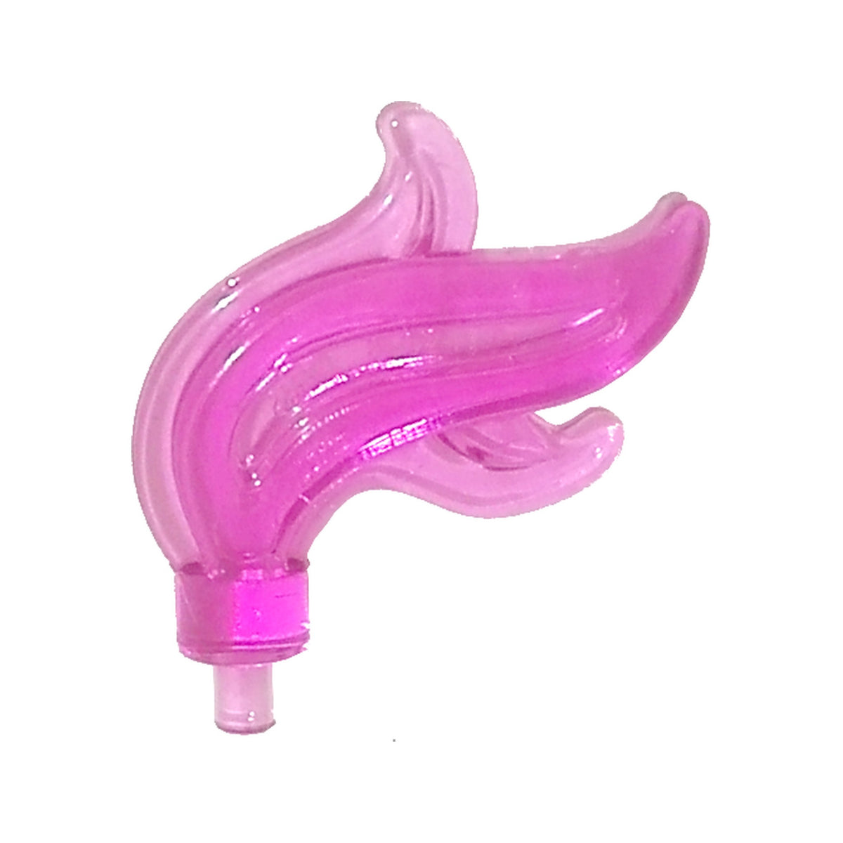 LEGO® Minifigure, Plume Feather Triple Compact / Flame / Water with Small Pin 64647 transparent dunkelrosa