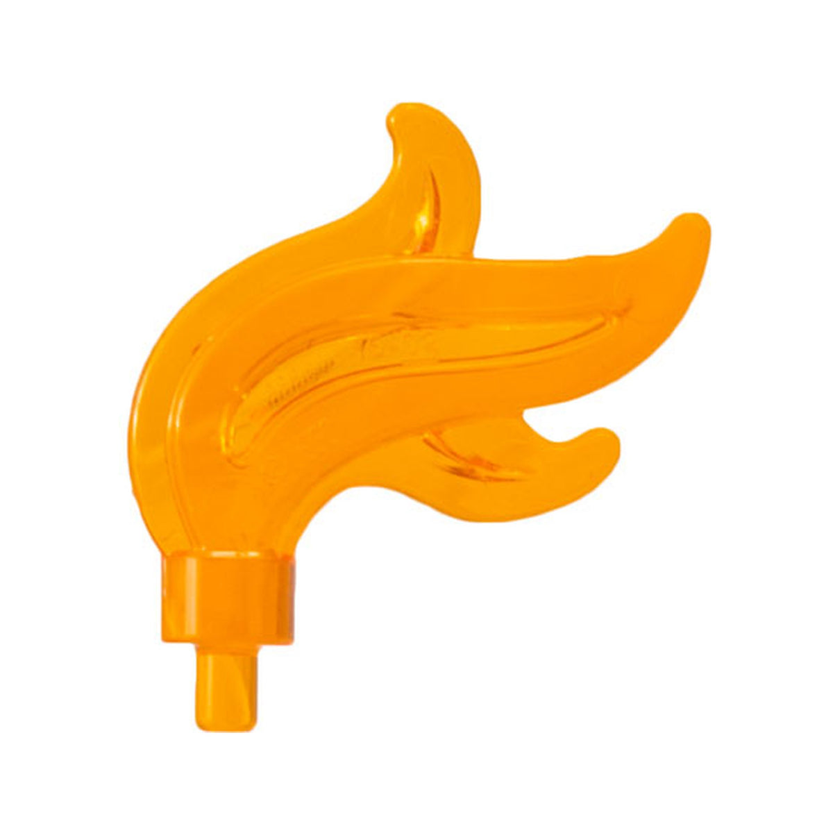 LEGO® Minifigure, Plume Feather Triple Compact / Flame / Water with Small Pin 64647 transparent orange