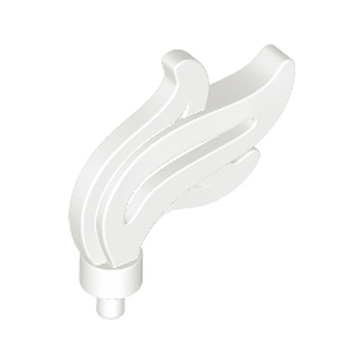 LEGO® Minifigure, Plume Feather Triple Compact / Flame / Water with Small Pin 64647 weiss