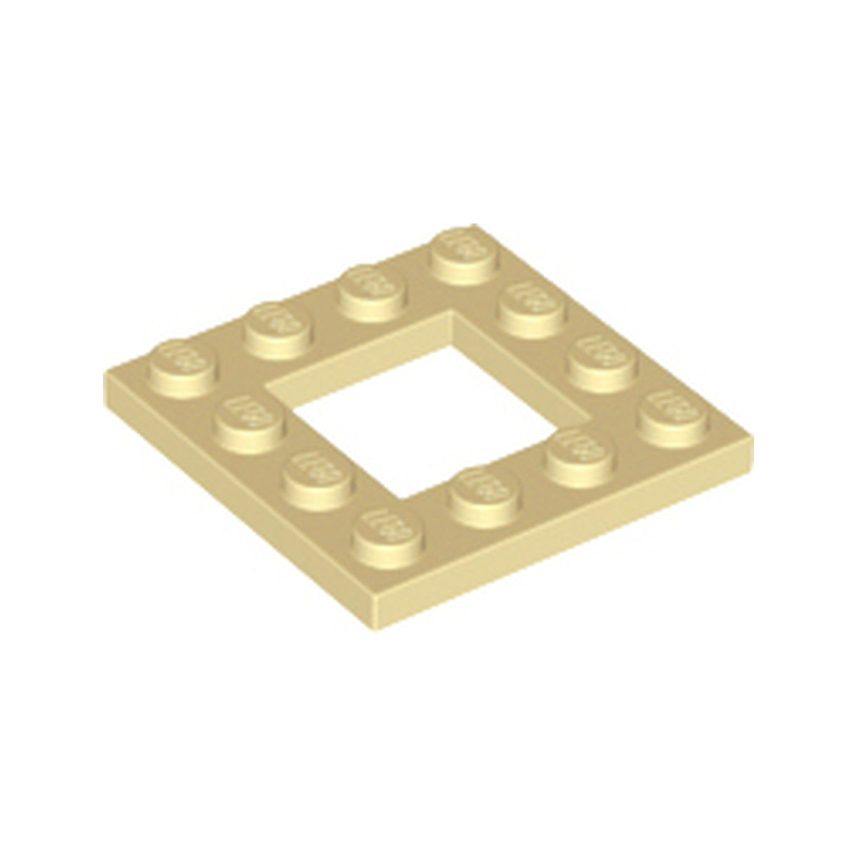 LEGO® Plate, Modified 4 x 4 with 2 x 2 Open Center 64799 beige