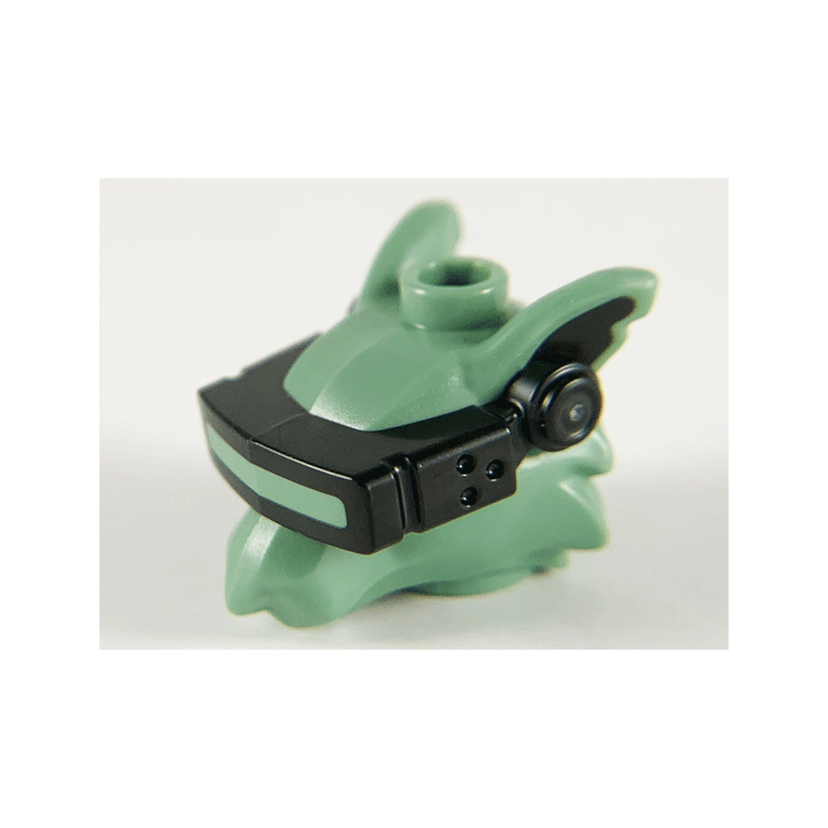 LEGO® Minifigure, Head, Modified Alien Rat with Black VR Visor Pattern 65073pb01 sandgrün