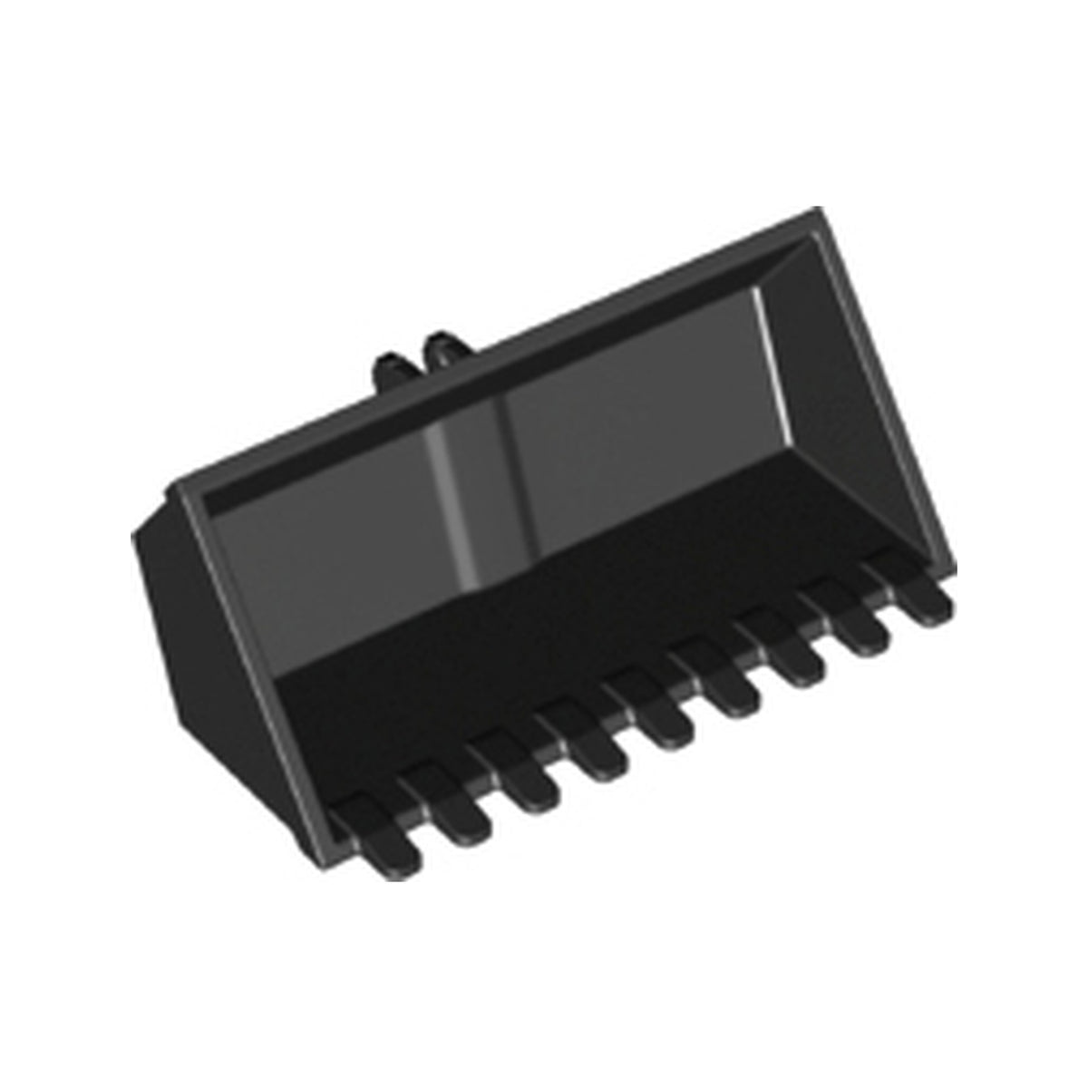 LEGO® Vehicle, Digger Bucket 9 Teeth 4 x 8, Rise Inside with Locking 2 Finger Hinge 65380 schwarz