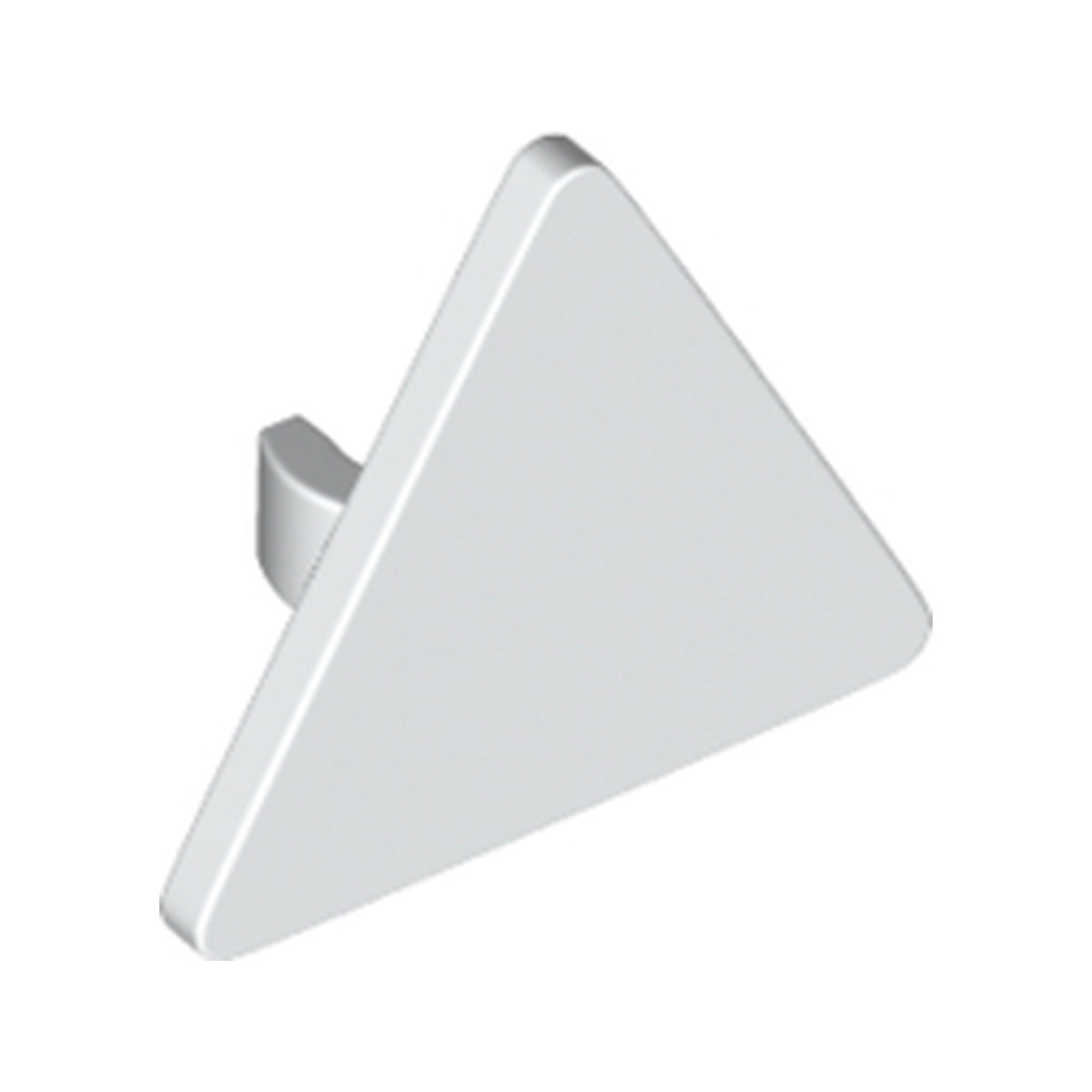 LEGO® Road Sign 2 x 2 Triangle with Open O Clip 65676 weiss