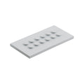 LEGO® Plate, Modified 4 x 8 with Studs in Center 6576 hellgrau