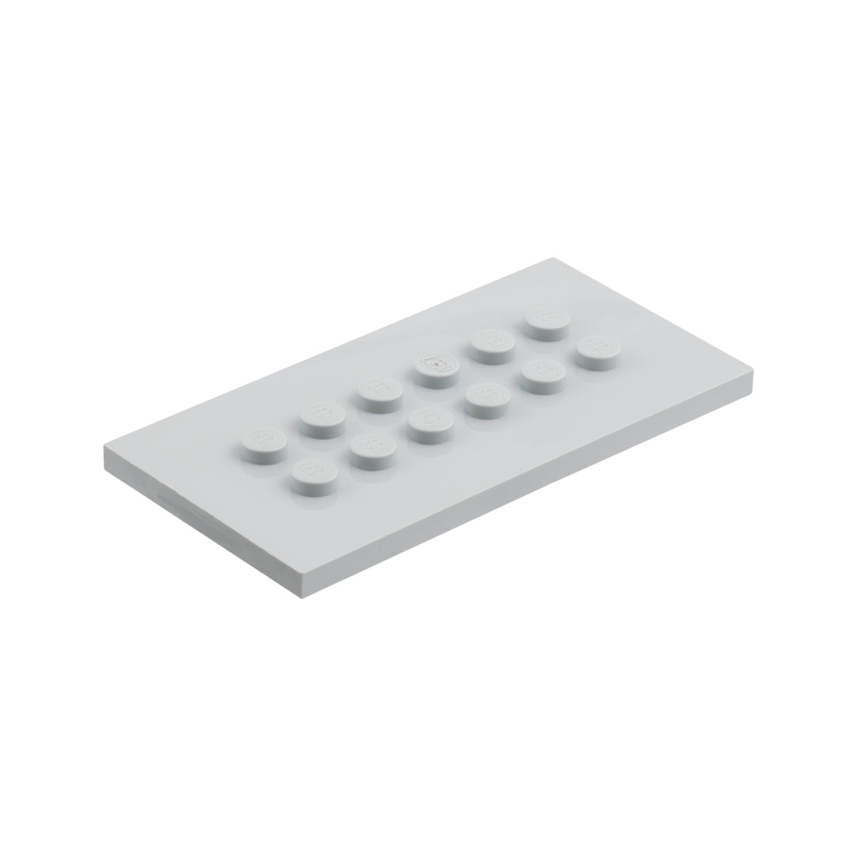 LEGO® Plate, Modified 4 x 8 with Studs in Center 6576 hellgrau