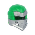 LEGO® Minifigure, Headgear Ninjago Wrap Type 7 with 4 Slits on Front with Molded Flat Silver Armor Pattern 66953pb01 grün