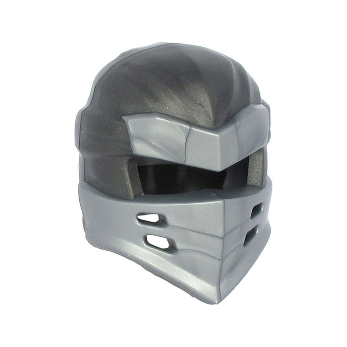 LEGO® Minifigure, Headgear Ninjago Wrap Type 7 with 4 Slits on Front with Molded Flat Silver Armor Pattern 66953pb01 perldunkelgrau