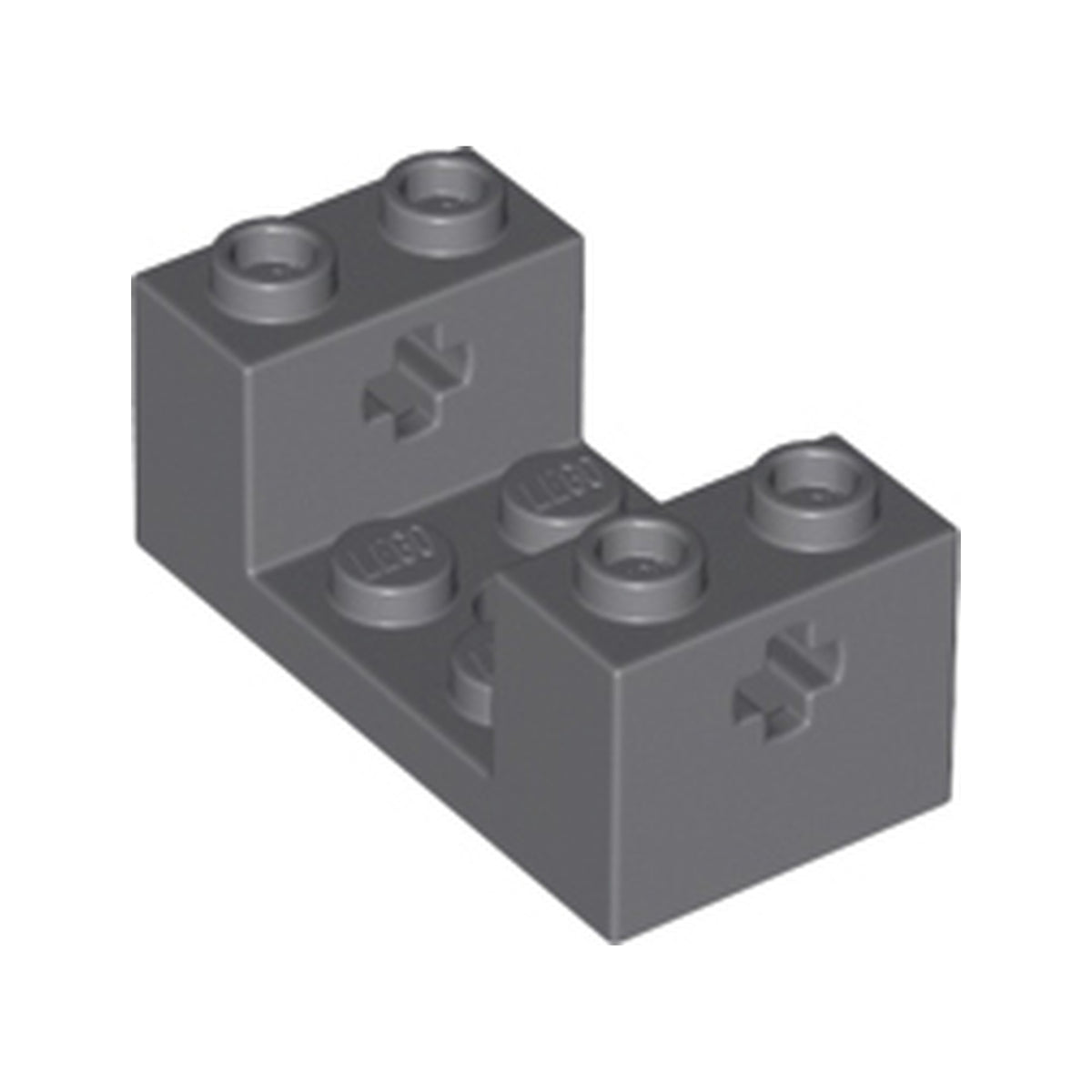 LEGO® Technic, Brick 2 x 4 x 1 1/3 with Axle Holes and 2 x 2 Cutout 67446 dunkelgrau