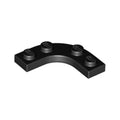 LEGO® Plate, Round Corner 3 x 3 with 2 x 2 Curved Cutout 68568 schwarz