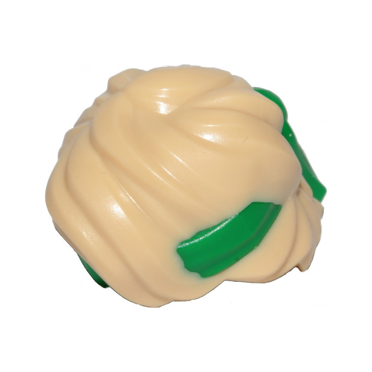 LEGO® Minifigure, Hair Swept Back Tousled with Molded Green Bandana Headband Pattern 69562pb01 beige