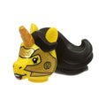 LEGO® Minifigure, Head, Modified Unicorn with Molded Black Mane and Printed Gold Horn and Armor with Copper Lines Pattern (BAM) 70751pb03 gelb