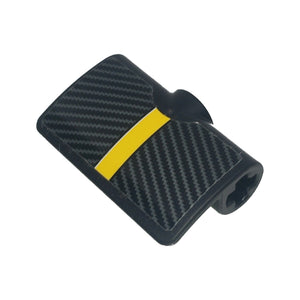 LEGO® Technic, Panel Curved 2 x 3 x 1 with Yellow Stripe and Silver Carbon Fiber Pattern (Sticker) - Set 42151 71682pb016