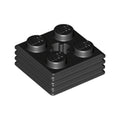 LEGO® Brick, Modified 2 x 2 x 2/3 Ribbed with Axle Hole 71752 schwarz