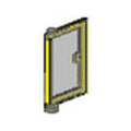 LEGO® Door 1 x 4 x 5 Right with Fixed Trans-Clear Glass 73435c01 gelb