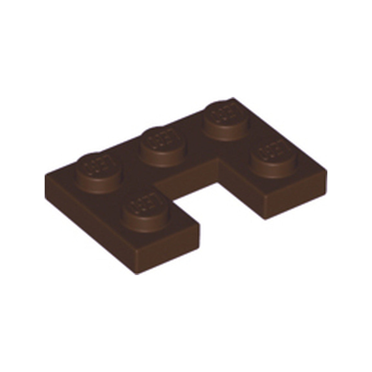 LEGO® Plate, Modified 2 x 3 with 1 x 1 Cutout 73831 dunkelbraun
