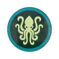 LEGO® Minifigure, Shield Circular / Round Convex Face with Yellowish Green Kraken in Dark Turquoise Circle Pattern 75902pb35 dunkelgrün