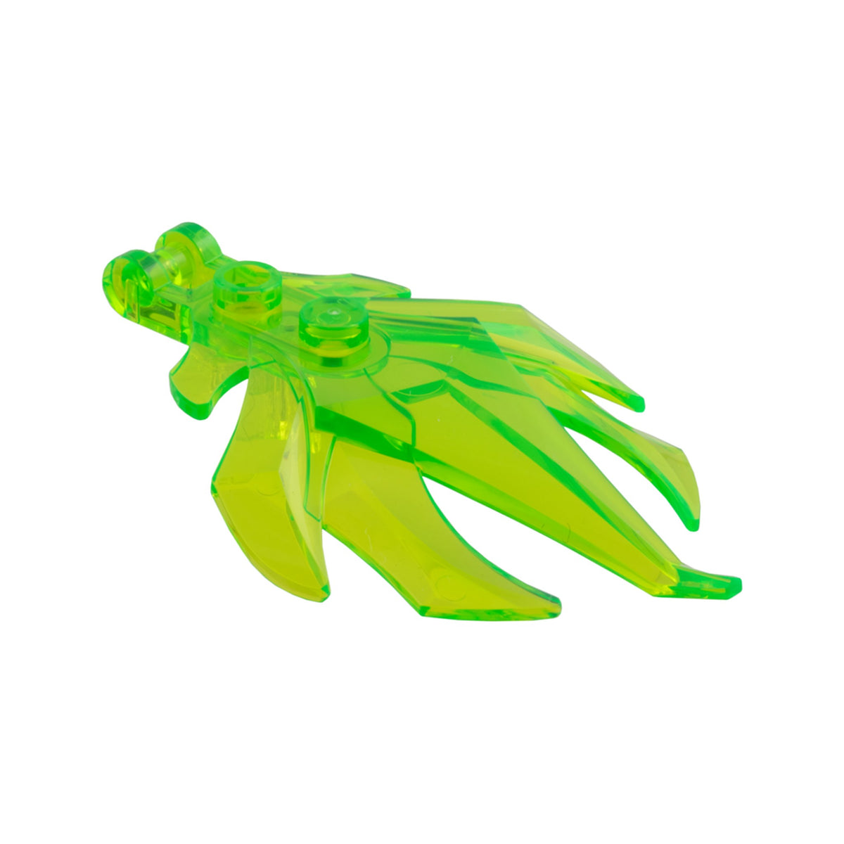 LEGO® Plant Leaves Angular with Bar Handle on End, 7 Spikes 7727 transparent leuchtend grün