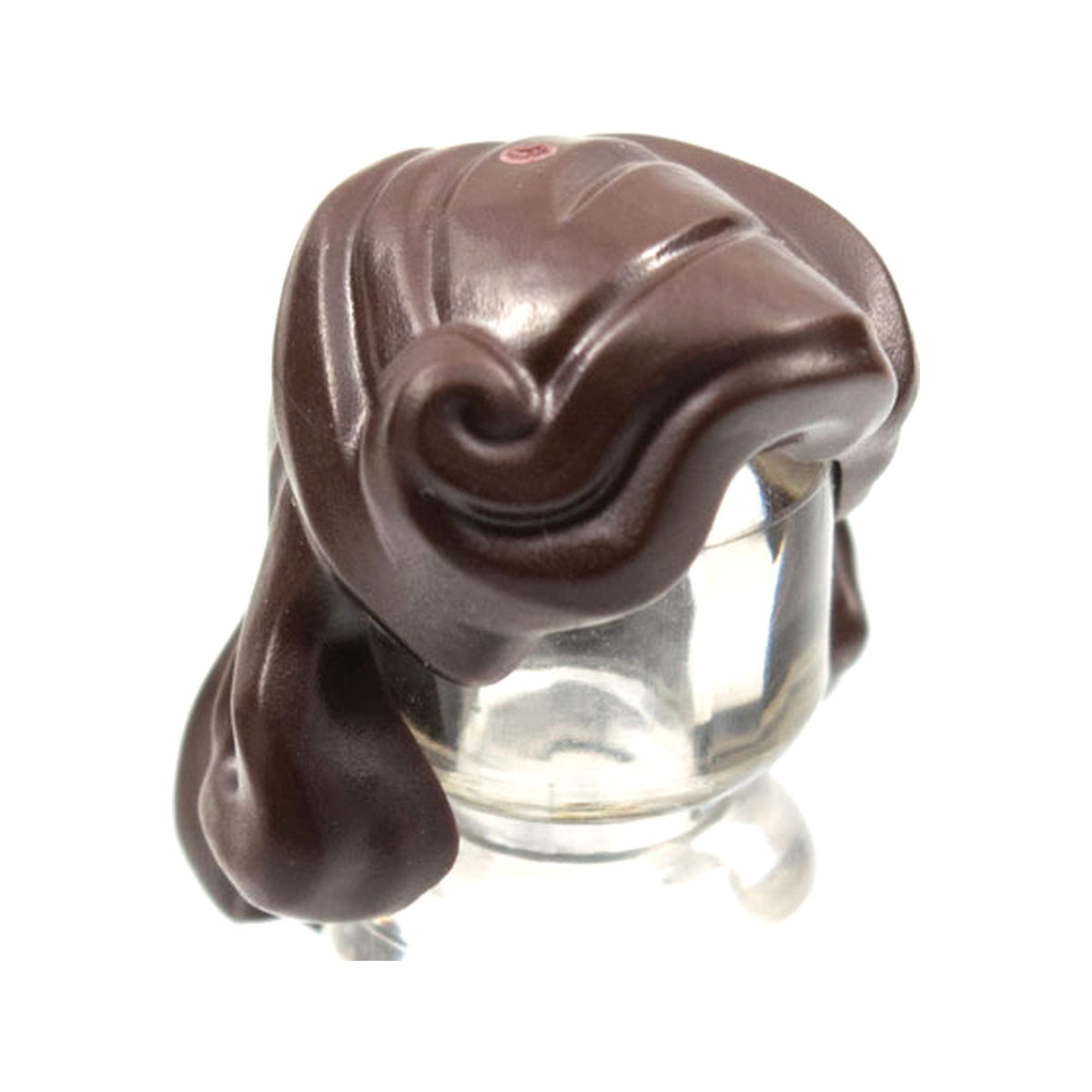 LEGO® Minifigure, Hair Female Mid-Length Wavy, Side Strands Tied Back 78302 dunkelbraun