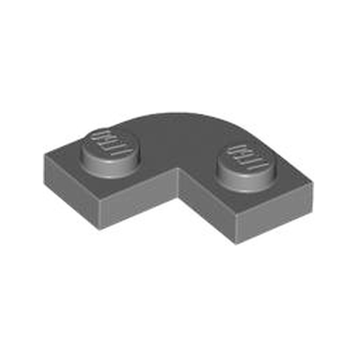 LEGO® Plate, Round Corner 2 x 2 with 1 x 1 Cutout 79491 dunkelgrau