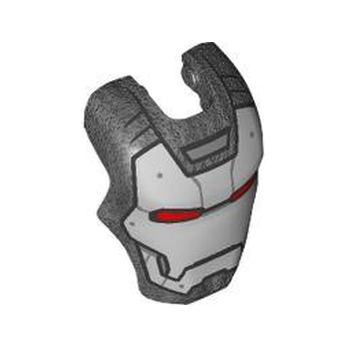 LEGO® Minifigure, Visor Top Hinge Large with Light Bluish Gray Face Shield, Red Eyes, Black Trim on Cheeks Pattern 80430pb08 perldunkelgrau