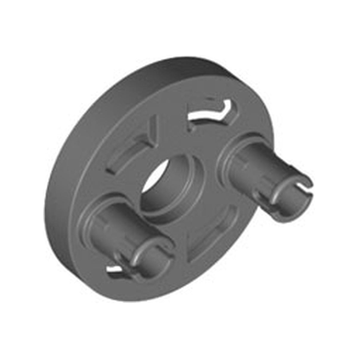 LEGO® Technic Rotation Joint Disk with Large Pin Hole and 2 Pins 80563 dunkelgrau