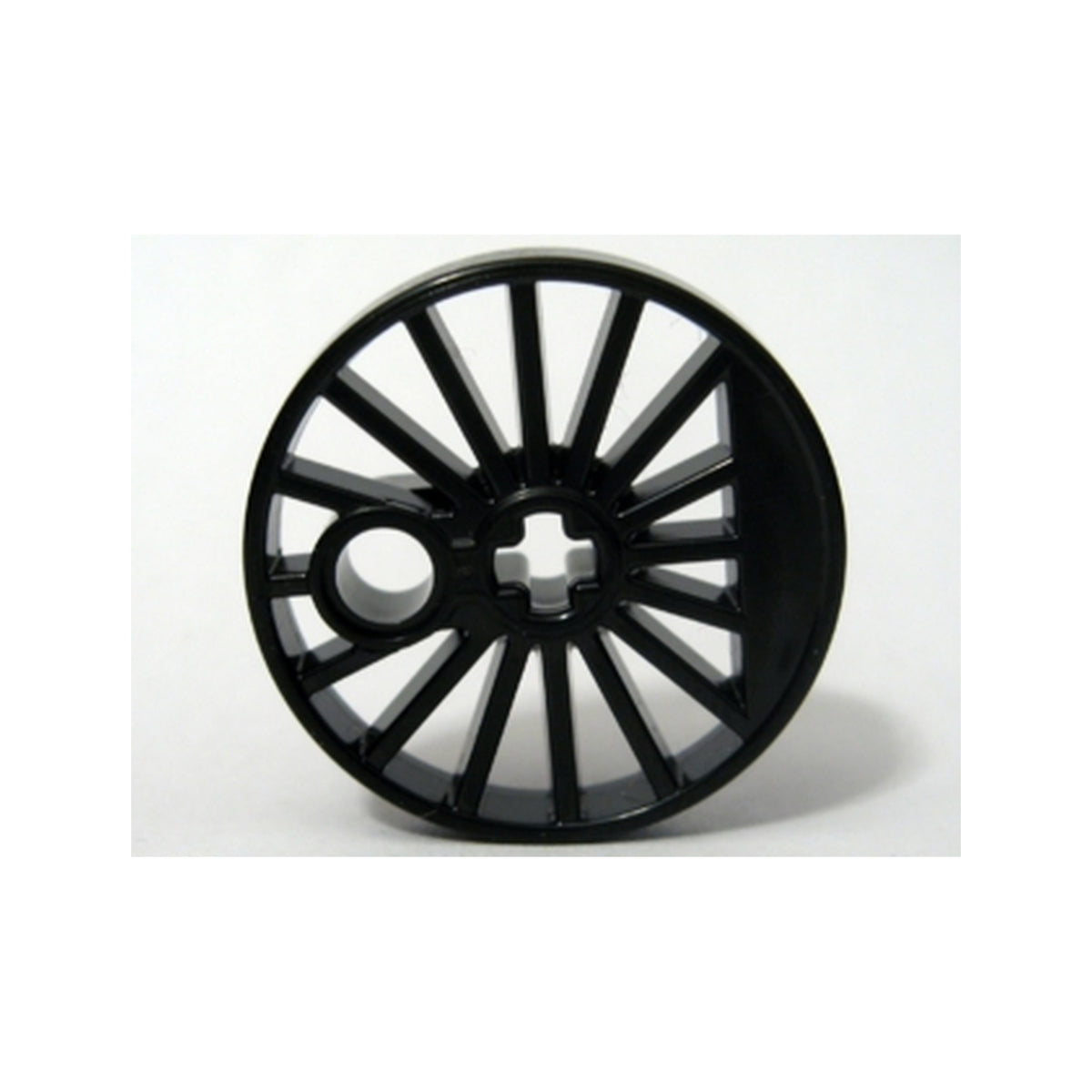 LEGO® Train Wheel RC, Spoked with Technic Axle Hole and Counterweight, 30 mm D. (Blind Driver) 85489a schwarz