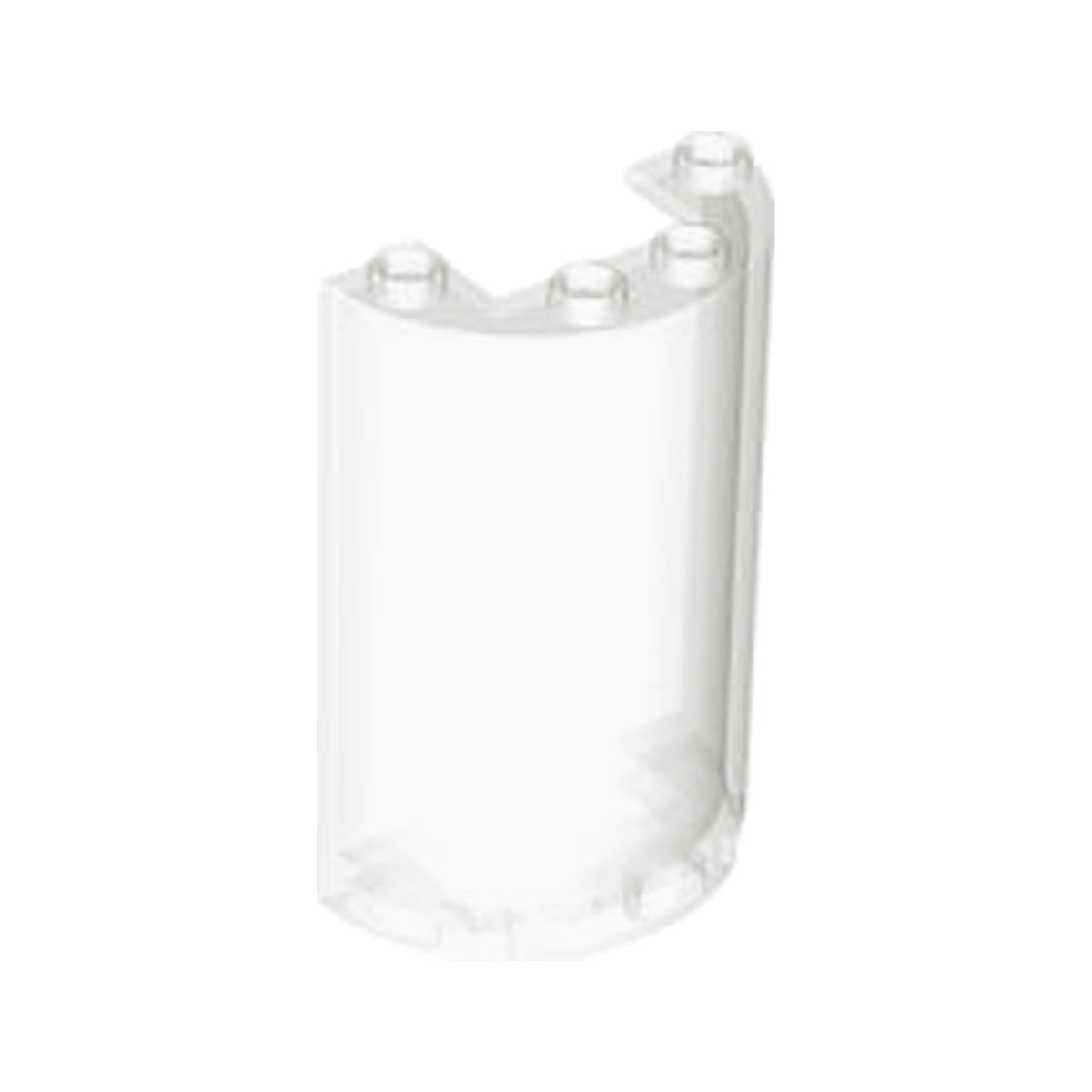 LEGO® Cylinder Half 2 x 4 x 5 with 1 x 2 Cutout 85941 transparent