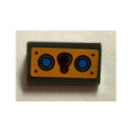 LEGO® Slope 30 1 x 2 x 2/3 with Joystick and Blue Buttons on Bright Light Orange Background Pattern (Sticker) - Set 70005 85984pb105 dunkelgrau