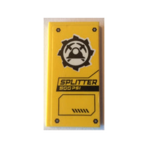 LEGO® Tile 2 x 4 with Helmet, Pickaxe and 'SPLITTER 500 PSI' Pattern (Sticker) - Set 60185 87079pb0663