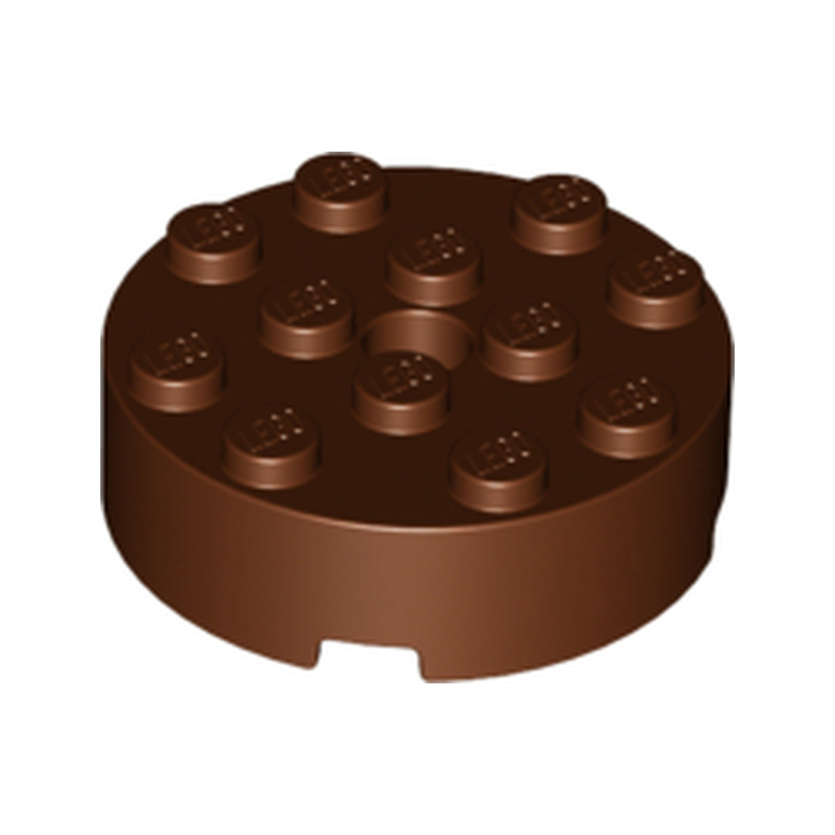 LEGO® Brick, Round 4 x 4 with Hole 87081 braun