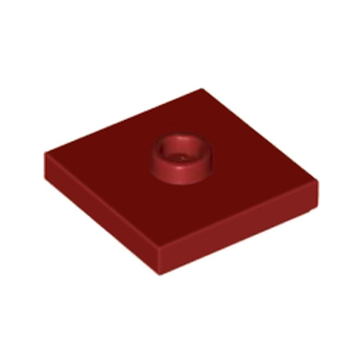 LEGO® Plate, Modified 2 x 2 with Groove and 1 Stud in Center (Jumper) 87580 dunkelrot