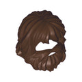 LEGO® Minifigure, Hair Shaggy with Beard and Mouth Hole 87999 dunkelbraun