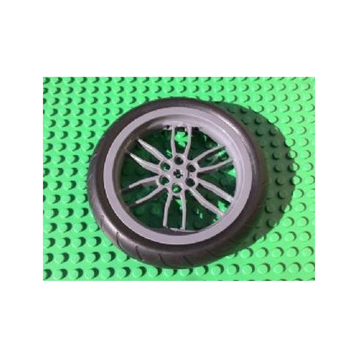 LEGO® Wheel 75mm D. x 17mm Motorcycle with Black Tire 94.2mm D. x 22mm Motorcycle Racing Tread (88517 / 88516) 88517c01 dunkelgrau