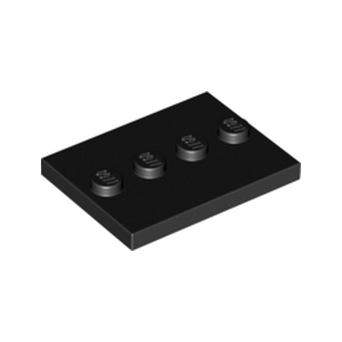 LEGO® Tile, Modified 3 x 4 with 4 Studs in Center 88646 schwarz