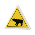 LEGO® Road Sign 2 x 2 Triangle with Clip with Black Bear Pattern (Sticker) - Set 4436 892pb019 weiss
