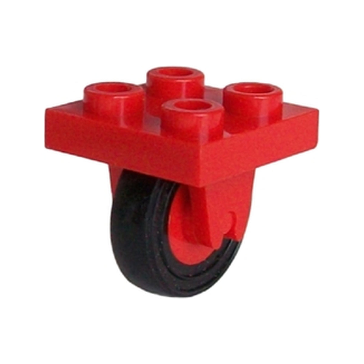 LEGO® Plate, Modified 2 x 2 with Wheel Holder Bottom with Red Wheel with Black Tire 14mm D. x 4mm Smooth Small Single (8 / 3464c01) 8c01 rot