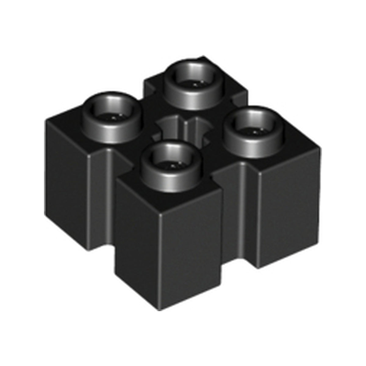 LEGO® Brick, Modified 2 x 2 with Channels and Axle Hole 90258 schwarz