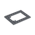 LEGO® Plate, Modified 6 x 8 Trap Door Frame Horizontal (Long Pin Holders) 92107 dunkelgrau