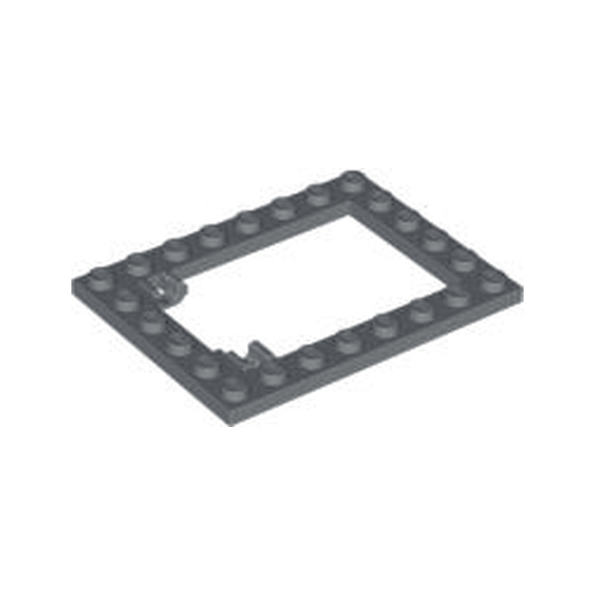 LEGO® Plate, Modified 6 x 8 Trap Door Frame Horizontal (Long Pin Holders) 92107 dunkelgrau