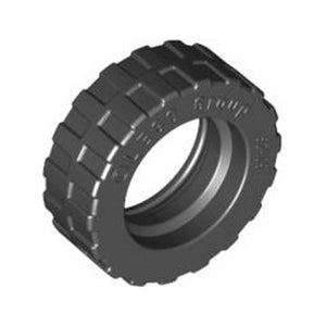 LEGO® Tire 17.5mm D. x 6mm with Shallow Staggered Treads - Band Around Center of Tread 92409