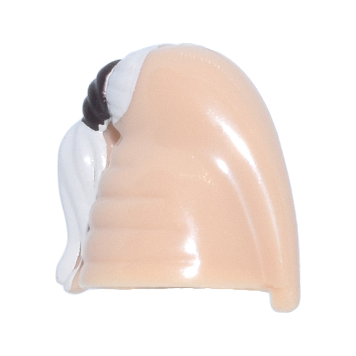 LEGO® Minifigure, Headgear Head Top, SW Ceran Skull Top with White Ponytail Hair Ki-Adi-Mundi Pattern 92753pb01 hellnougat