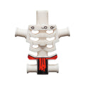 LEGO® Torso Skeleton, Angular Rib Cage with Rivets, Cracks and Red Loincloth Pattern 93060pb04 weiss