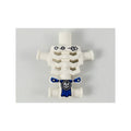 LEGO® Torso Skeleton, Angular Rib Cage with Repaired Holes and Cracks and Blue Loincloth Pattern 93060pb06 weiss