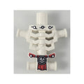 LEGO® Torso Skeleton, Angular Rib Cage with Repaired Holes and Cracks and Red Loincloth Pattern 93060pb07 weiss