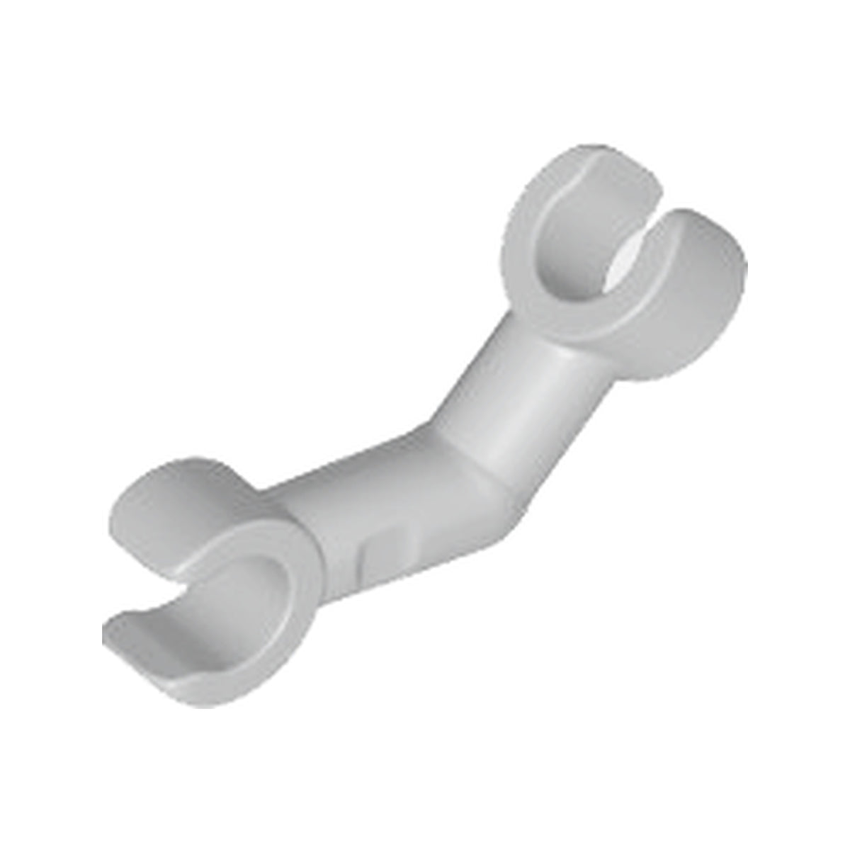 LEGO® Arm Skeleton, Bent with Clips at 90 degrees (Vertical Grip) 93061 hellgrau
