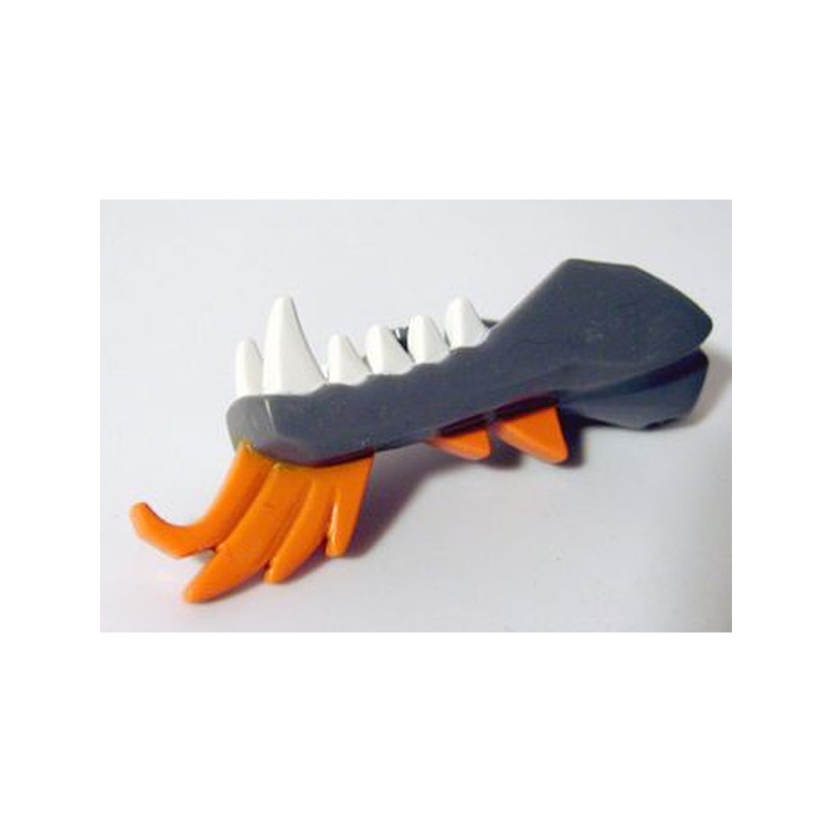 LEGO® Dragon Head (Ninjago) Jaw Lower with White Teeth and Orange Spines Pattern 93072pb01 dunkelgrau