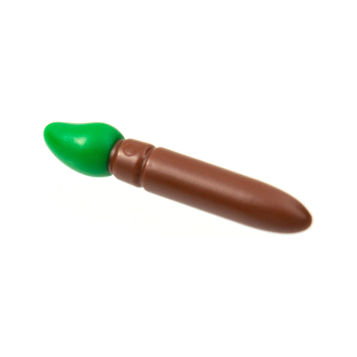LEGO® Minifigure, Utensil Paint Brush with Molded Green Bristles Pattern 93552pb04 braun